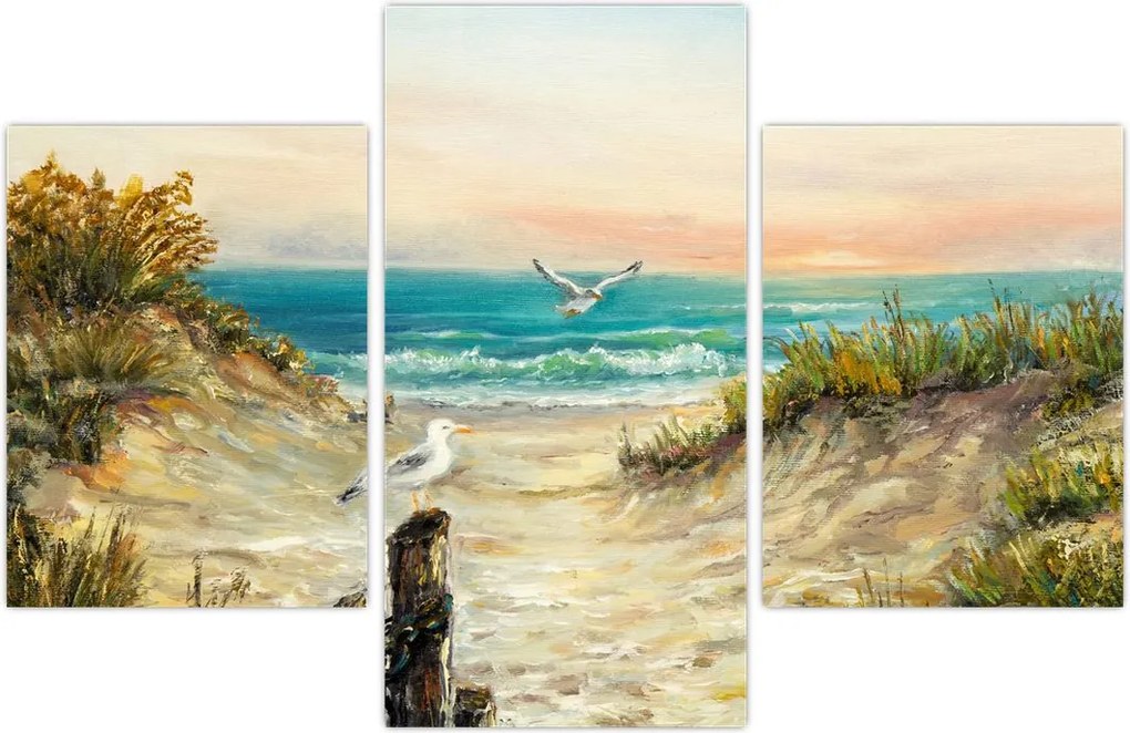 Tablou - Plaja cu nisip (90x60 cm)