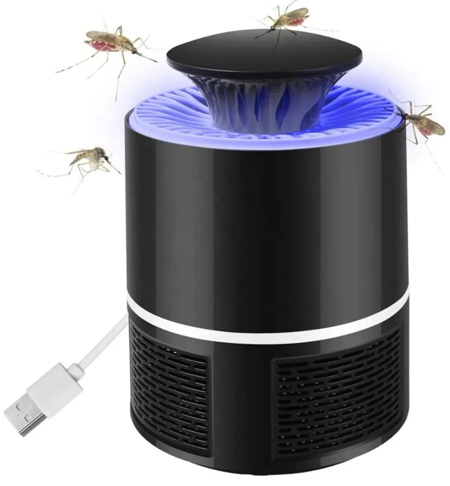 Lampă LED îtriva tantarilor HERZBERG HG-03138 neagra