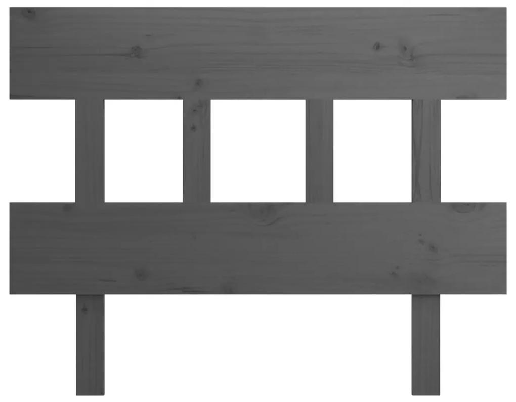 Tablie de pat, gri, 103,5x3x81 cm, lemn masiv de pin 1, Gri, 103.5 x 3 x 81 cm