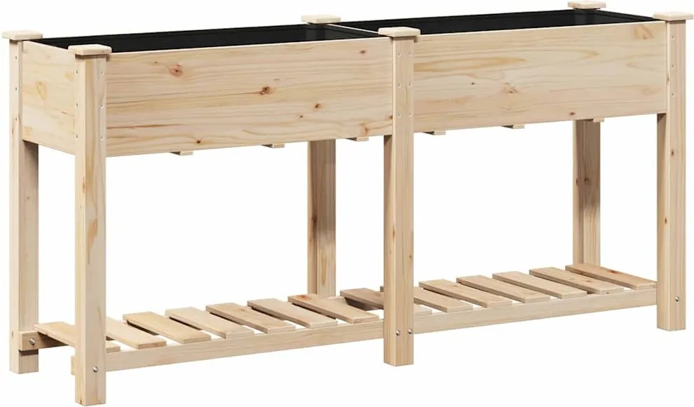 vidaXL Vază pentru Grădină Bej 161 x 43 x 76,5 cm Lemn de Brad Solid