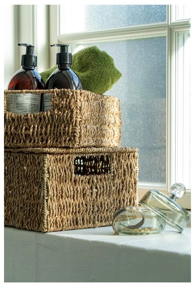 Coșuri de depozitare 2 buc. din iarbă-de-mare Venosa – House Nordic