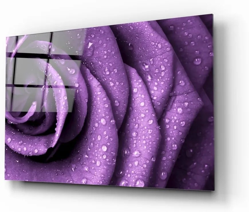 Tablou din sticlă Insigne Purple Rose