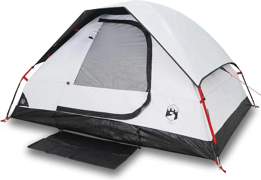 vidaXL Cort de familie cupolă 6 persoane, alb opac textil impermeabil