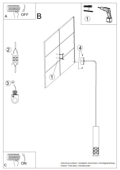 Lampă de perete Sollux SL.1695 LIRO 1xGU10/10W/230V alb