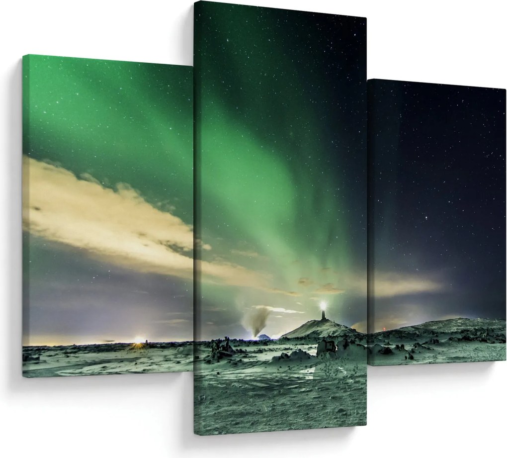Tablou cu Aurora Borealis (90x60 cm)