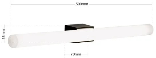 Aplică LED Orion Soff 3-484 VISAGIST 1xS14d/8W/230V negru