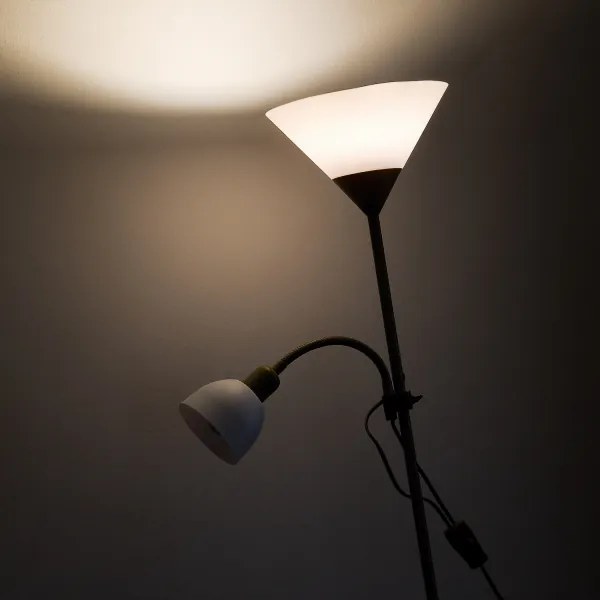 Brilagi - Lampadar ARIANA 1xE27/100W/230V + 1xE14/25W auriu