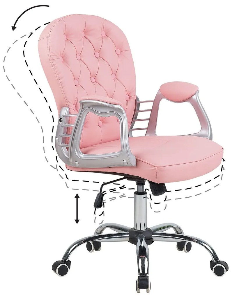 Scaun de birou Princi (roz). 1011246