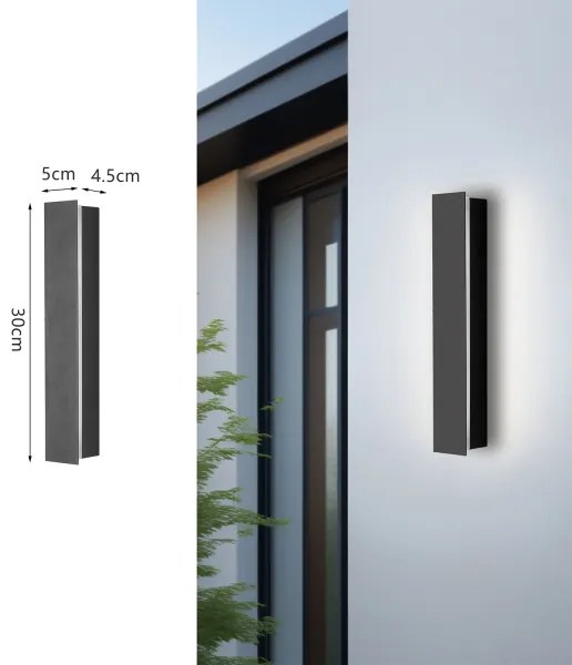 Brilagi - Aplică de perete pentru exterior LINEAR LED/8W/230V 4000K IP65 antracit
