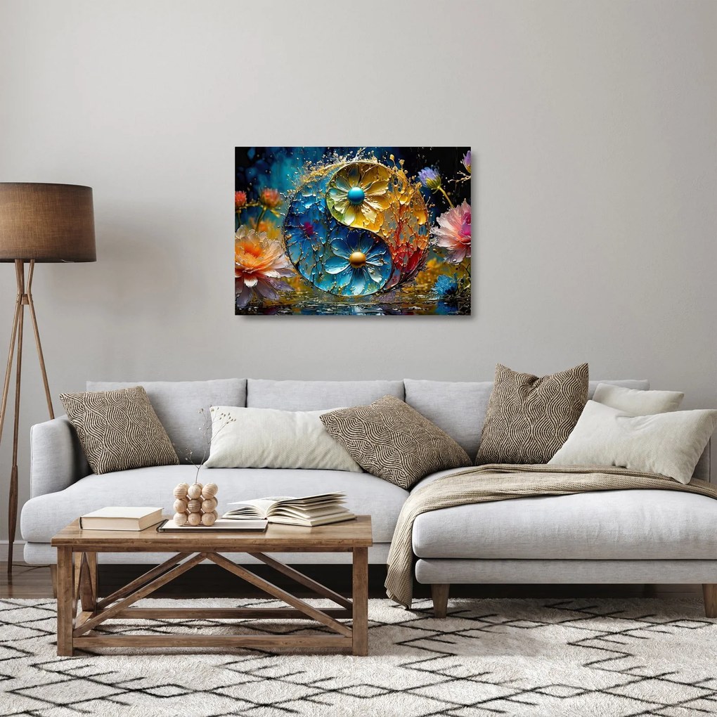 Tablou pe sticlă - Armonie și echilibru (70x50 cm)