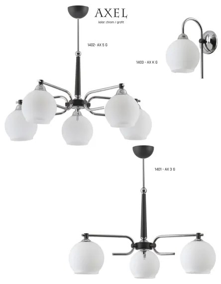 AXEL AX 3 G - Lustra  3xE27/60W/230V