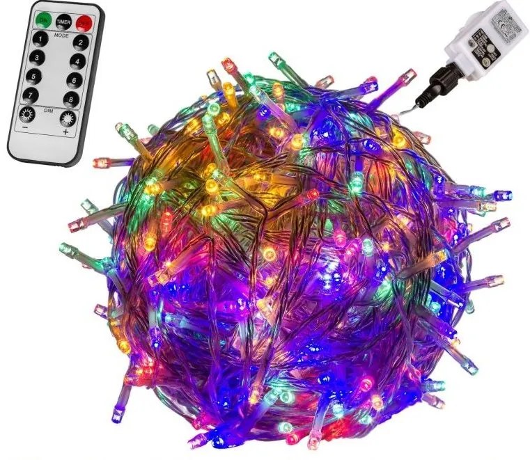 VOLTRONIC Lanț de Crăciun - 600 LED, colorat, controler