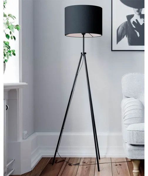 ByRydens 4100700-4000 - Lampă de podea RINA 1xE27/5W/230V, neagră