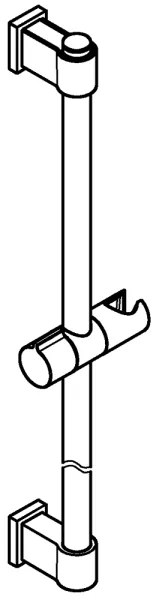 GROHE 277242431 - Bară de duș VITALIO UNIVERSAL 600 mm, neagră