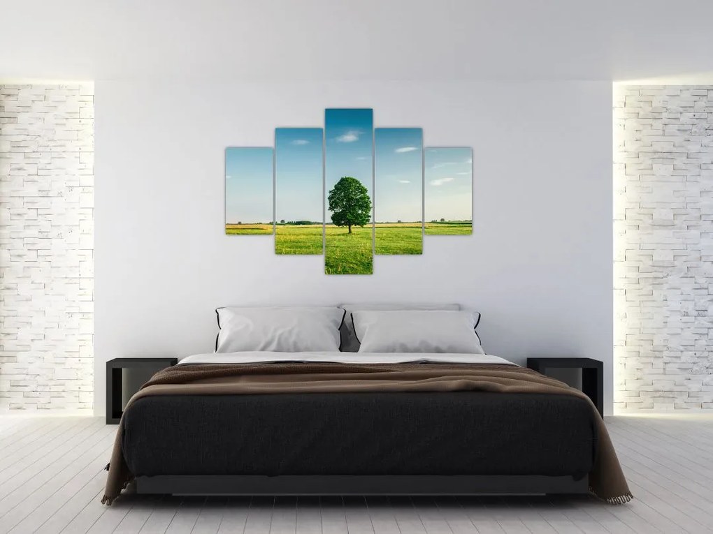 Tablou cu copaci pe luncă (150x105 cm)