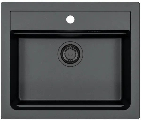 ALVEUS SETA23228 - Set chiuvetă de bucătărie ATROX cu baterie MINTAS, 34 cm, granit/negru