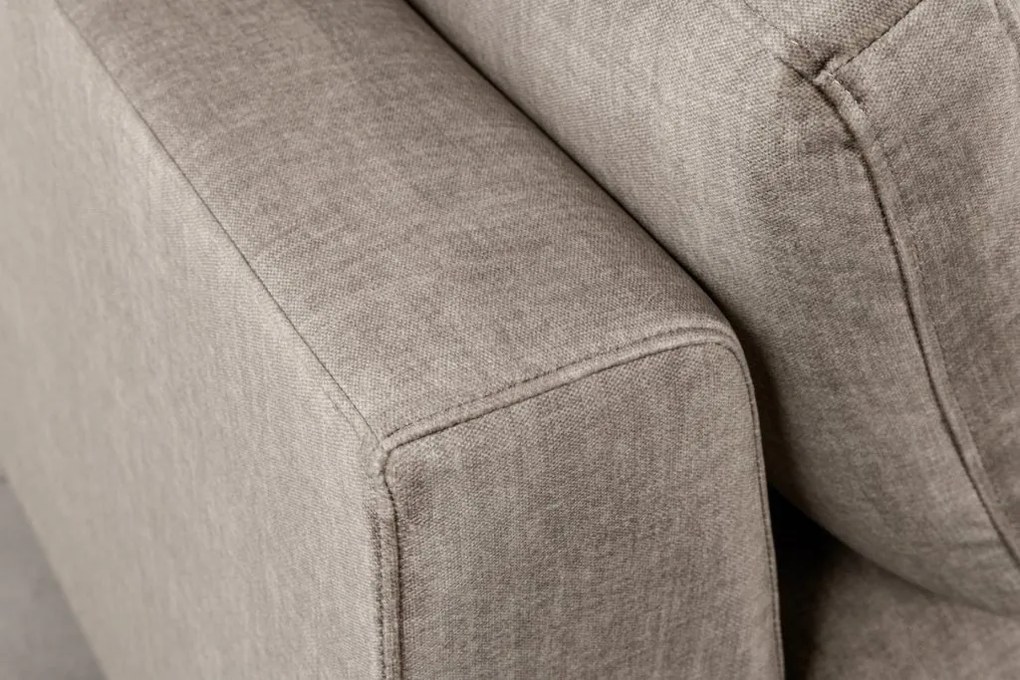 Coltar cu sezlong dreapta, Catifea taupe, SIGNUM 315cm