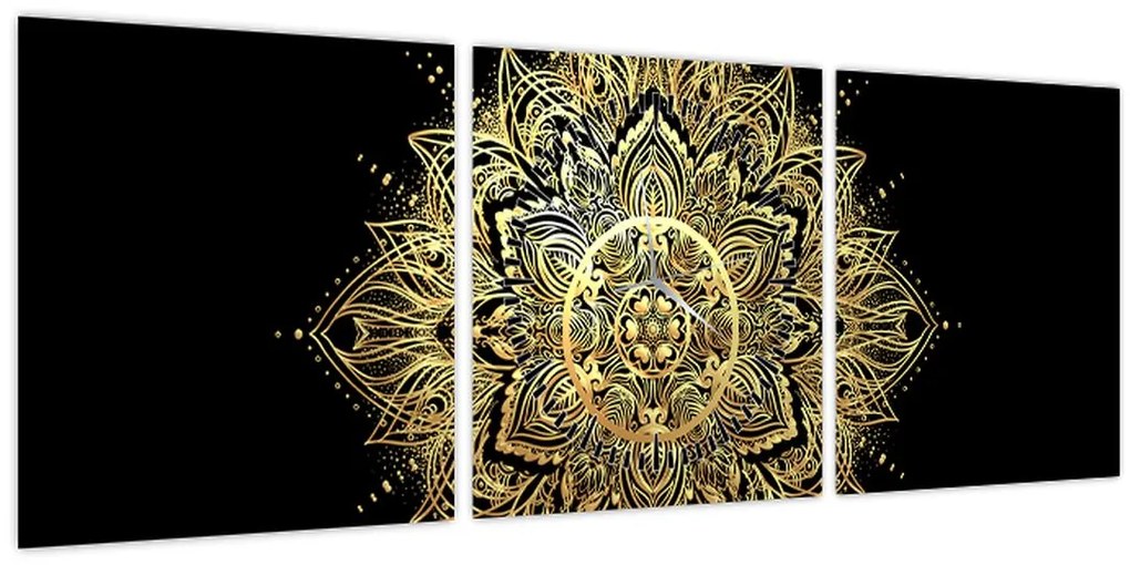 Tablou - Mandala bogăției (cu ceas) (90x30 cm)