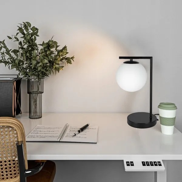 Lampă de masă 1xE27/40W/230V neagră/albă