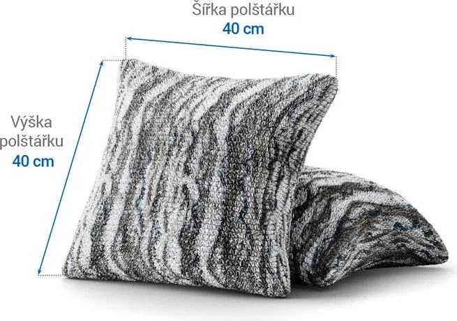 Gaico Huse bielastice OCEANO NOU gri-albăstrui fețe de pernă 2 buc (40 x 40 cm)