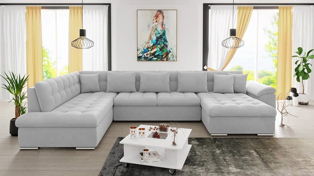 Colțar Talina cu funcție de dormit (Dreapta U) (Uttario Velvet 2973). 1060515
