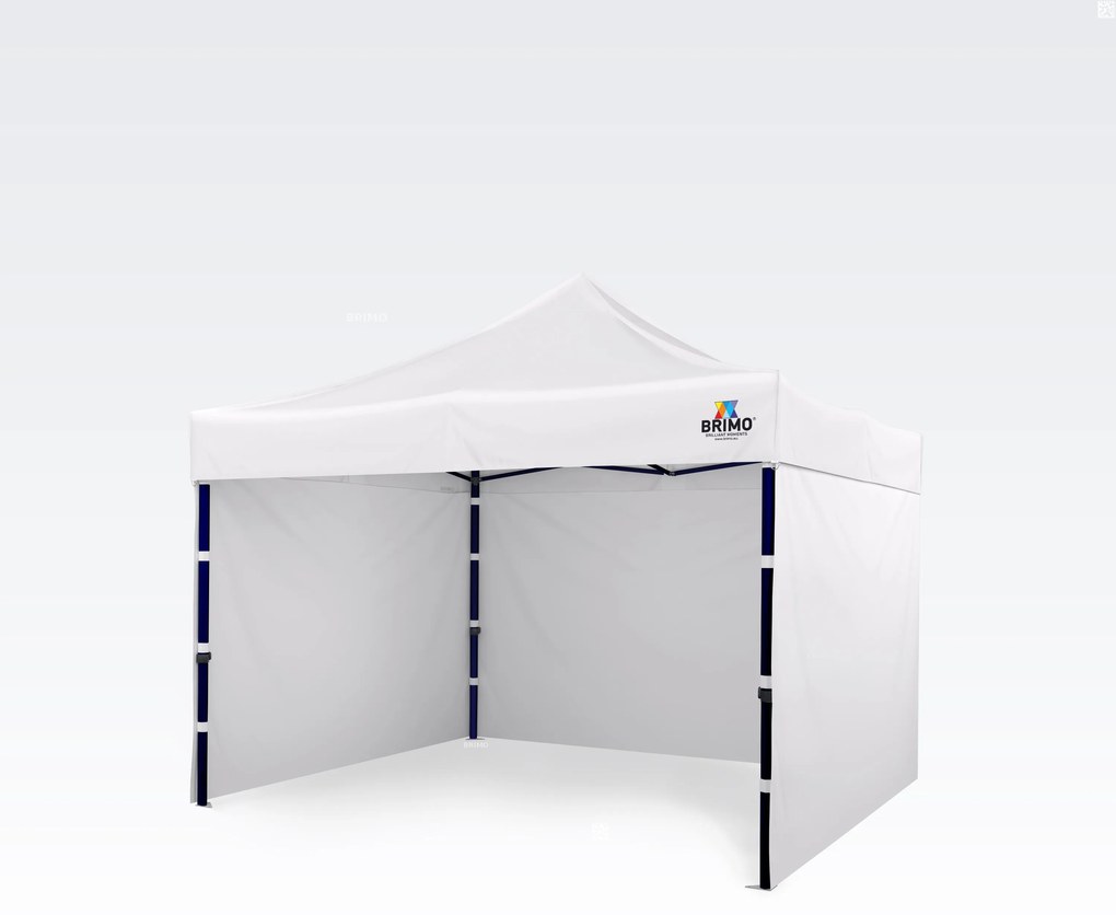 Pavilion 3x3 m, cadru din oțel cu 3 pereți: cort de lucru pentru meșteșugari - cu 3 pereți - Alb