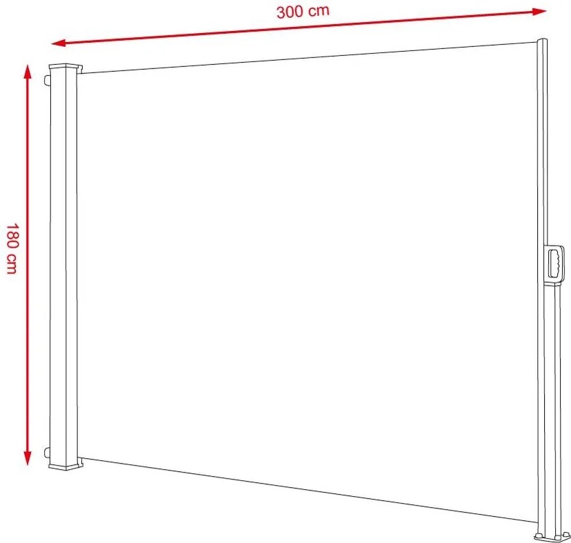 Marchiză/Copertină retractabilă laterală Avenberg ROXANE - gri