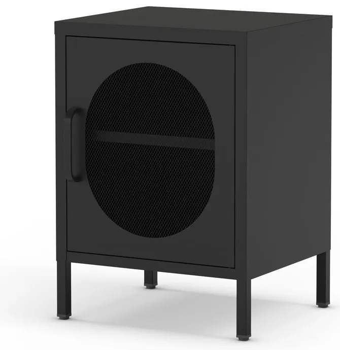 Noptieră neagră din metal Diora – Marckeric