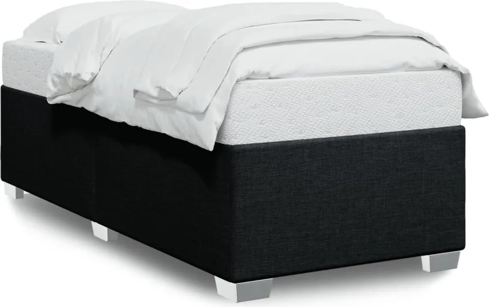 vidaXL Cadru de pat fără saltea, negru, 100x200 cm, textil