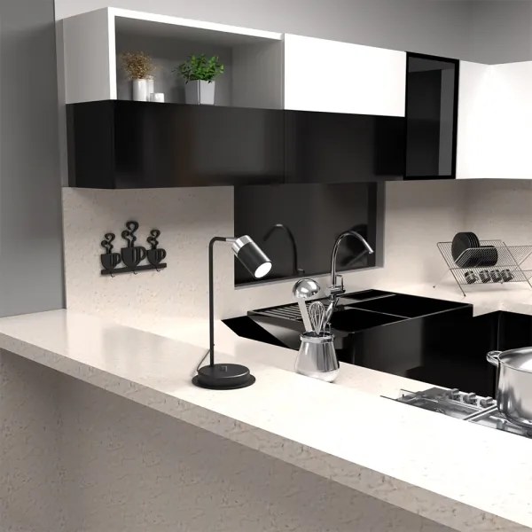 Lampă de masă JOKER 1xGU10/25W/230V neagră/crom lucios