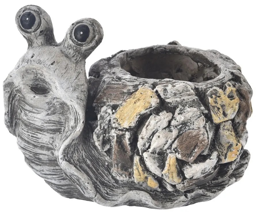 InDecor Ghiveci ceramic pentru flori melc Ebi, 30x 23 x 23 cm