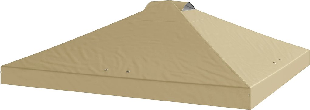 Outsunny Husă de înlocuire pentru tonelă 3 x 3 m UV50+ impermeabilă cu 8 orificii de drenaj 3 x 3 m, crem | Aosom Romania