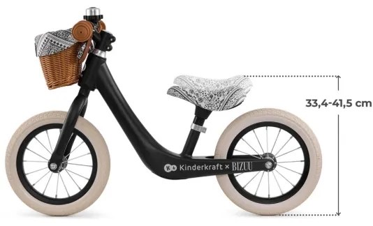 KINDERKRAFT - Bicicletă de echilibru RAPID 2 Negru Lunar Bizuu