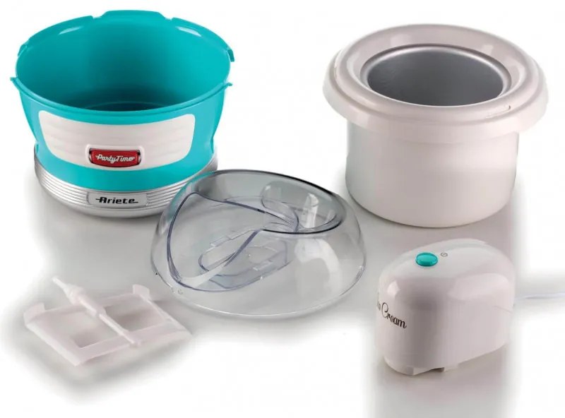 Aparat preparare inghetata Ariete PARTY TIME 0643/01, 12W, 1.5 L, 30 min, Bol mobil, Turcoaz