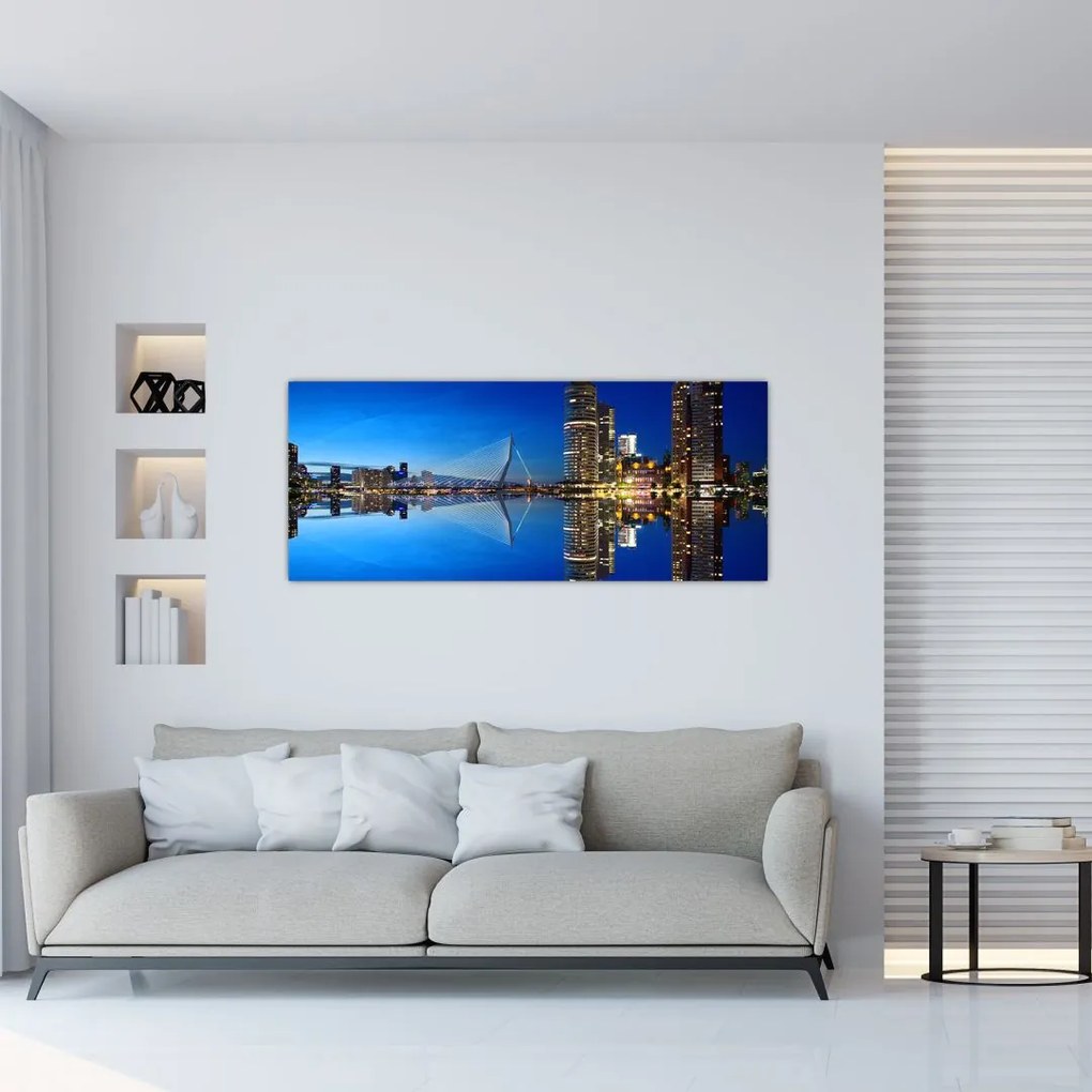Tablou - Rotterdam nocturn (120x50 cm)