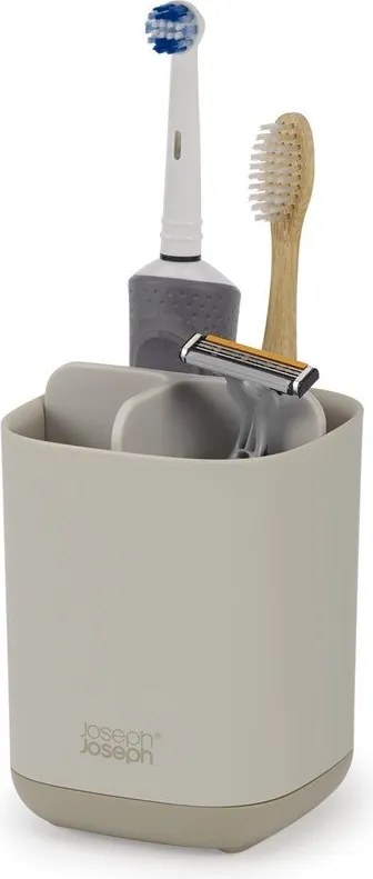 Suport pentru periuța de dinți bej din plastic EasyStore – Joseph Joseph