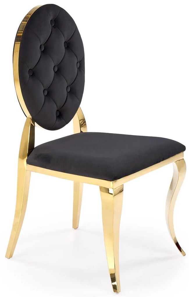 Scaun sufragerie Regino (negru + auriu). 1123671