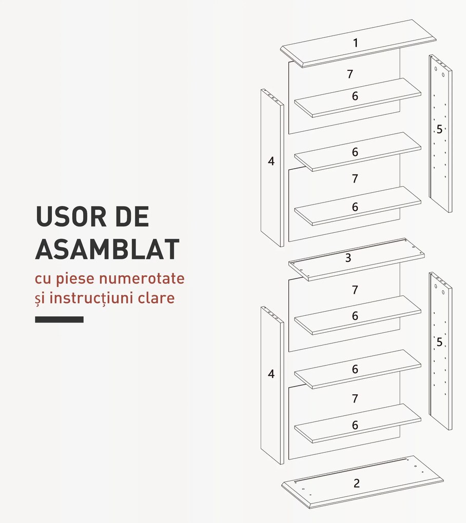 HOMCOM Unitate de Stocare 360 CD/185 DVD/185 Blu-ray - Alb | Aosom Romania