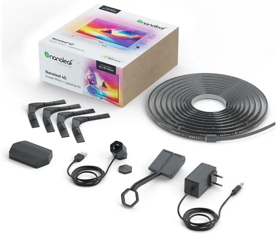 Set pentru reproducerea în oglindă a ecranului 4D Nanoleaf NF082K02-52LS + benzi luminoase 5,2m 85"