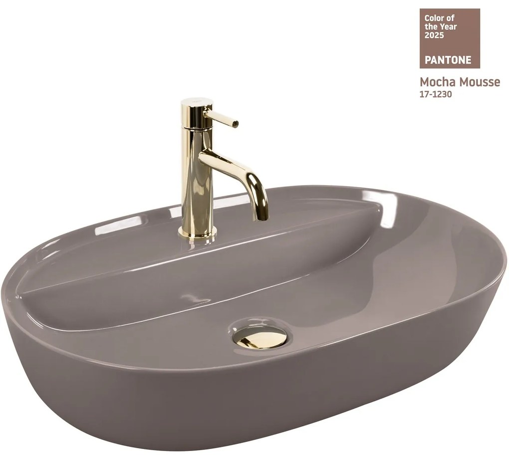 Lavoar Aura bej lucios L61 cm