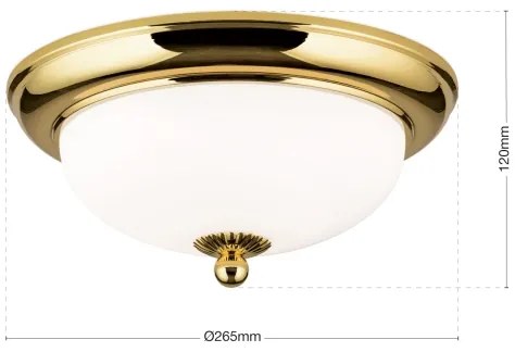 Orion - Plafonieră EMPIRA, 2xE14/40W/230V, Ø 26,5 cm, aurie