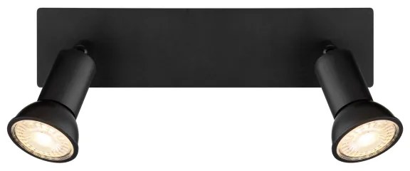 Spot DREW 2xGU10/35W/230V negru Globo 57998-2