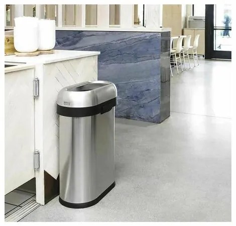Coș de gunoi pentru spații comerciale Simplehuman 50 l, oțel inoxidabil