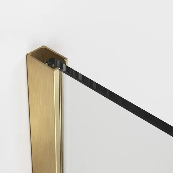 Paravan dus sticla walk-in 120x200 cm auriu periat Sanswiss Easy STR4P 1200x2000 mm