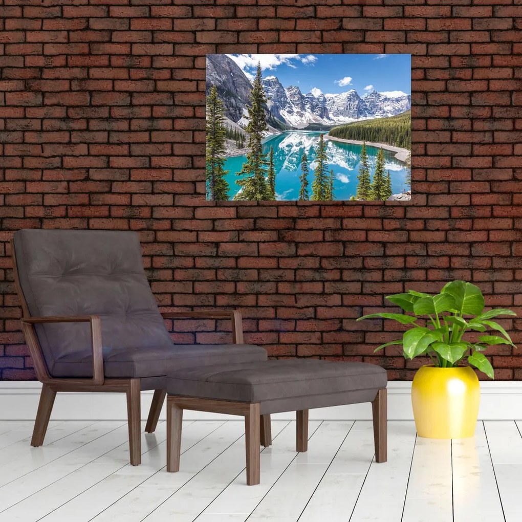 Tablou pe sticlă - Parcul Național Banff (70x50 cm)