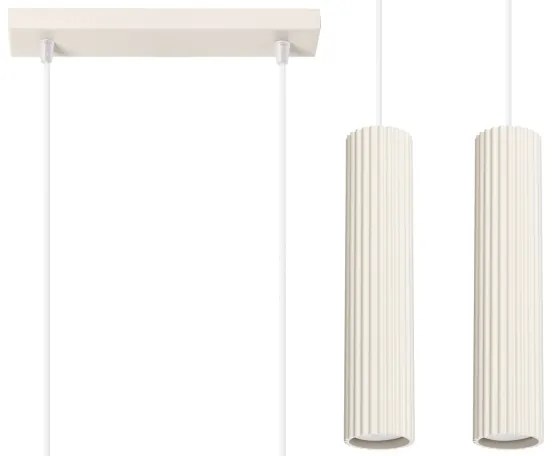 Lustră pe cablu Sollux SL.1593 KARBON 2xGU10/10W/230V crem