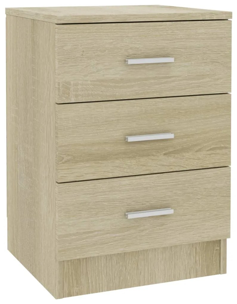 Noptiera, 2 buc., stejar sonoma, 38x35x56 cm, PAL