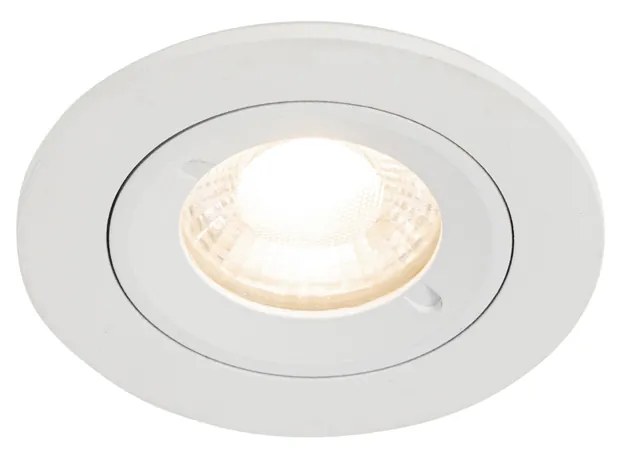 Spot încastrat inteligent alb rotund IP44 incl. Wifi GU10 50mm - Xena