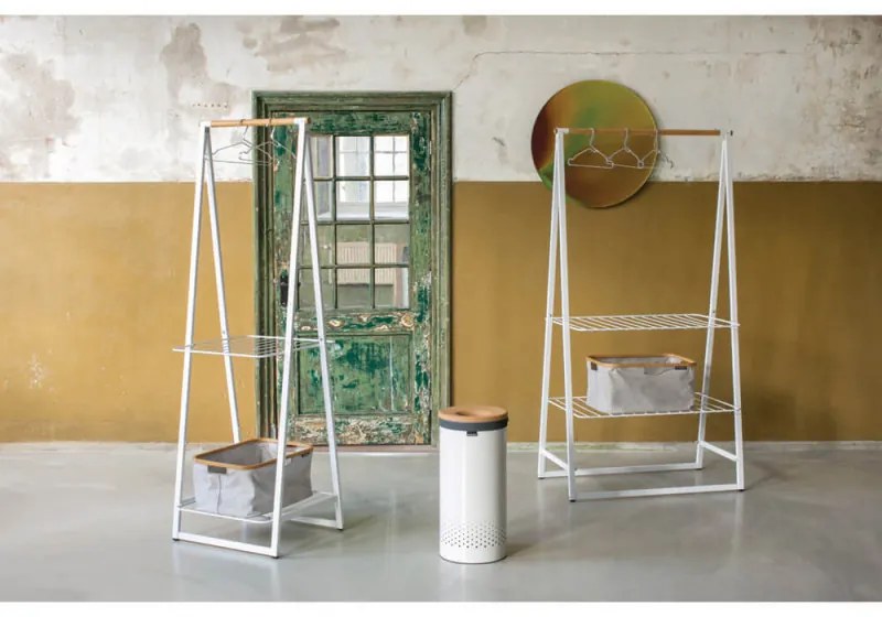 Suport multifunctional pentru haine Brabantia Linn 1008930, Otel, Alb