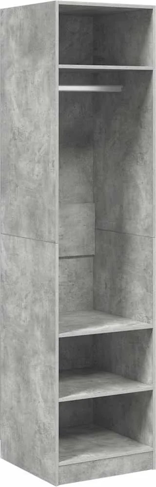 vidaXL Șifonier, gri beton, 50x50x200 cm, lemn prelucrat